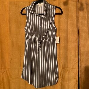 Passport Gray and White Striped Dress